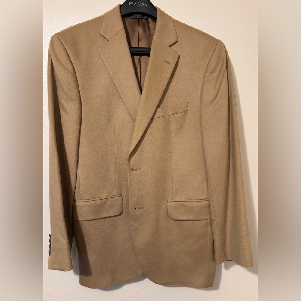 Men’s CASHMERE Blazer- Tan, 40S - like NEW